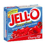 Jell-o Gelatin Dessert Sugar Free Cherry Low Calorie Left Picture